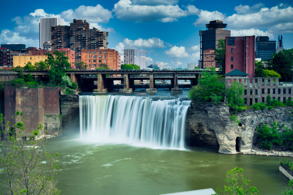 High Falls district in Rochester New York
